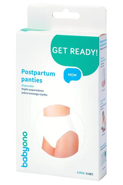 Set 5 chiloti postnatali de unica folosinta BabyOno 500L, marimea L