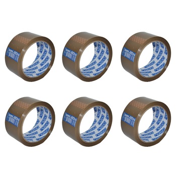 Banda adeziva 48mm x 50m, mata, maro, Nebo, set 6 role Banda adeziva 48mm x 50m, mata, maro, Nebo, set 6 role