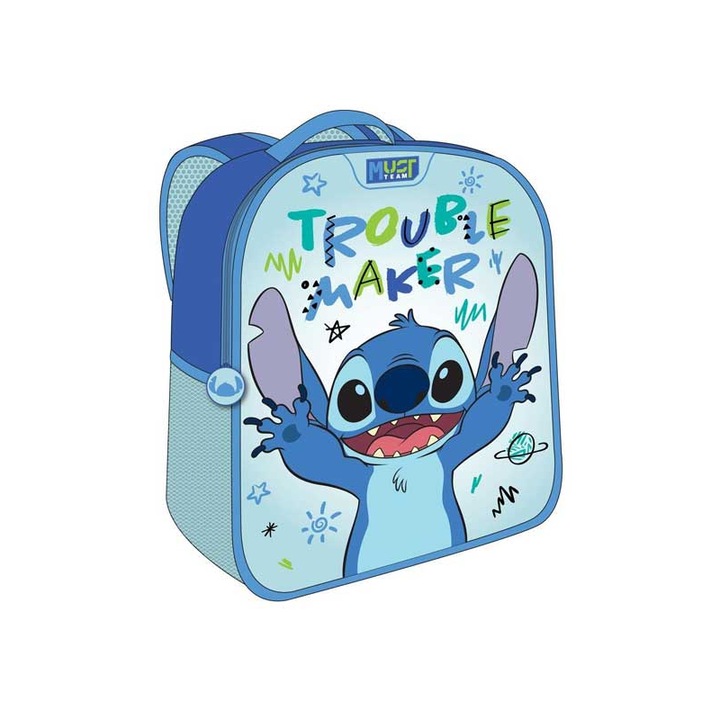Disney Stitch Trouble Maker 3D hátizsákok, 26x10x32cm, 8L, poliészter