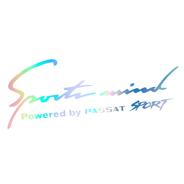 Sticker Auto WV Passat, Sports Mind, holografic, 30 cm x 12 cm
