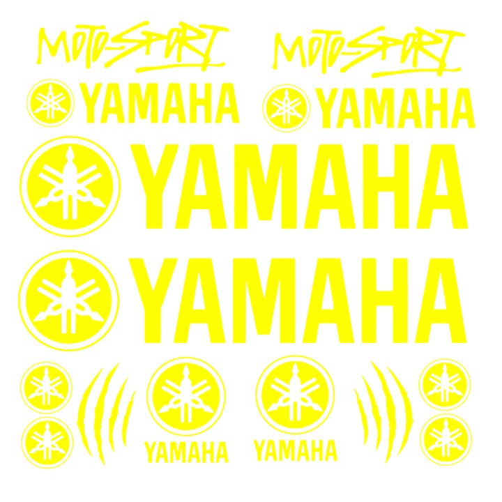 Set Stickere Moto, Yamaha MotorSport Galben