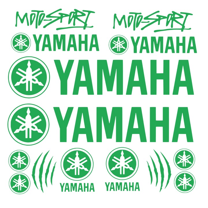 Set Stickere Moto, Yamaha MotorSport Verde