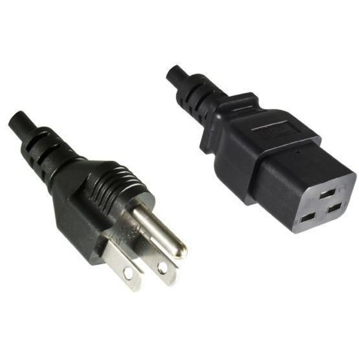 Cabluri de alimentare MicroConnect, US-C19, 1.8m, negru