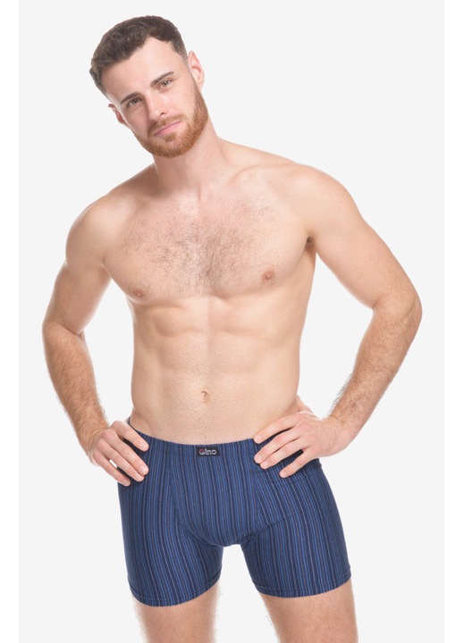 Boxeri barbati Gino 74183-DCMMBM, albastru, bumbac fin, confortabili