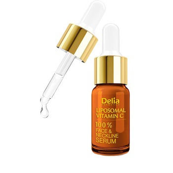 Ser pentru fata si decolteu Delia, cu Vitamina C lipozomala, 10 ml Ser pentru fata si decolteu Delia, cu Vitamina C lipozomala, 10 ml