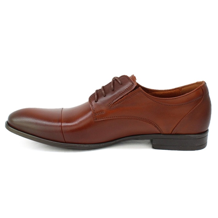 Pantofi barbati, Lavaggio, Piele, Maro, 44 EU