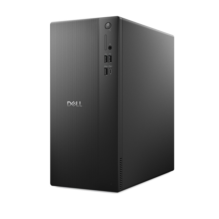 Настолен компютър Dell Tower ECT1250, ECT1250.RPLS-R.013.UBU.1TBSSD, Intel Core i3-14100 (4-ядрен) BOX, Intel UHD Graphics 730, 8GB 4800MHz (1x8GB) DDR5, Black