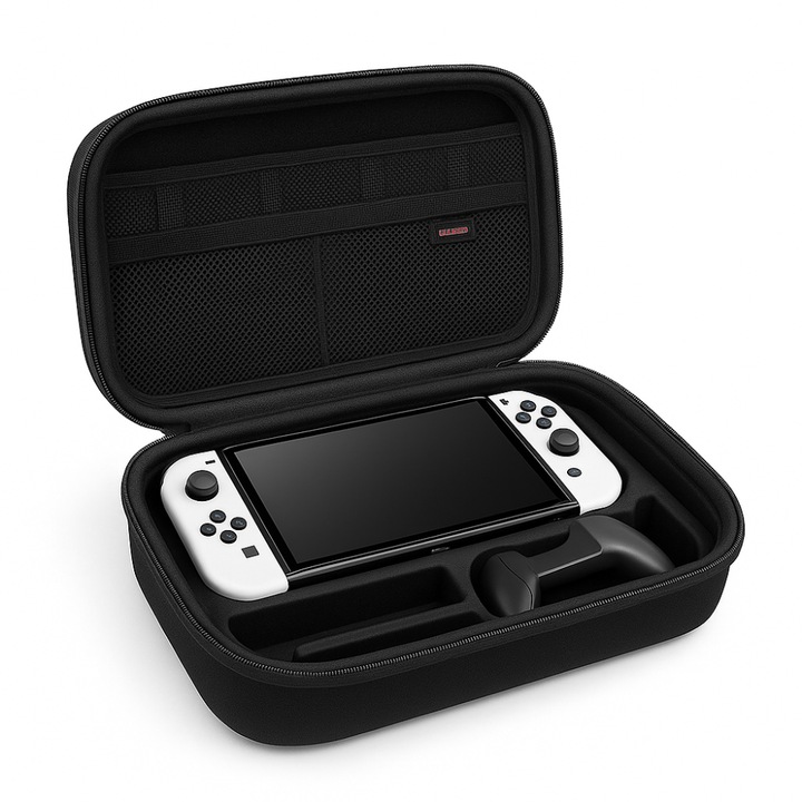 Калъф за носене, Съвместим със Steam Deck / ROG Ally / Nintendo Switch OLED конзола, Твърда защита с отделения за аксесоари