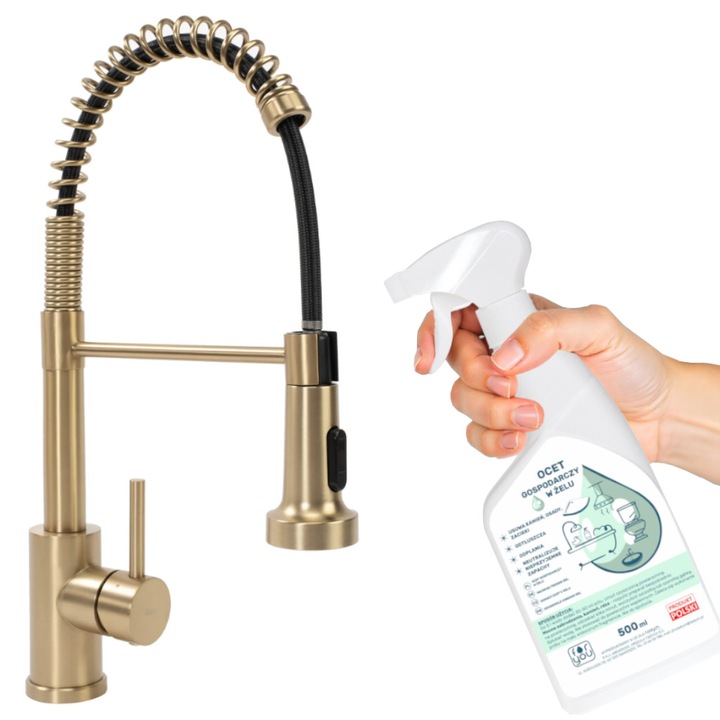 Rea szaniter csaptelep, Colin modell, metál, arany színű, flexibilis fúvókával