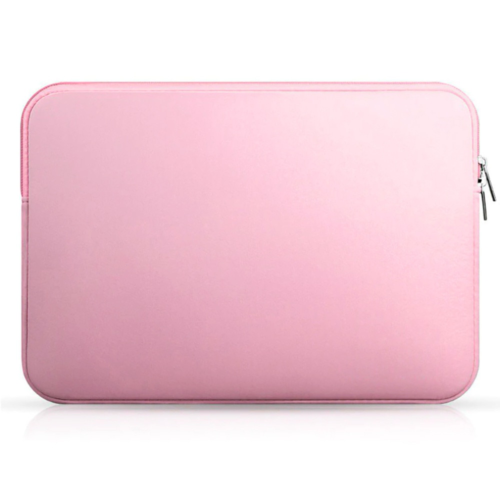 Husa pentru laptop, br01, 15.6 inchi, neopren, rezistenta la stropire, ferma dublu, moderna, subtire, Roz