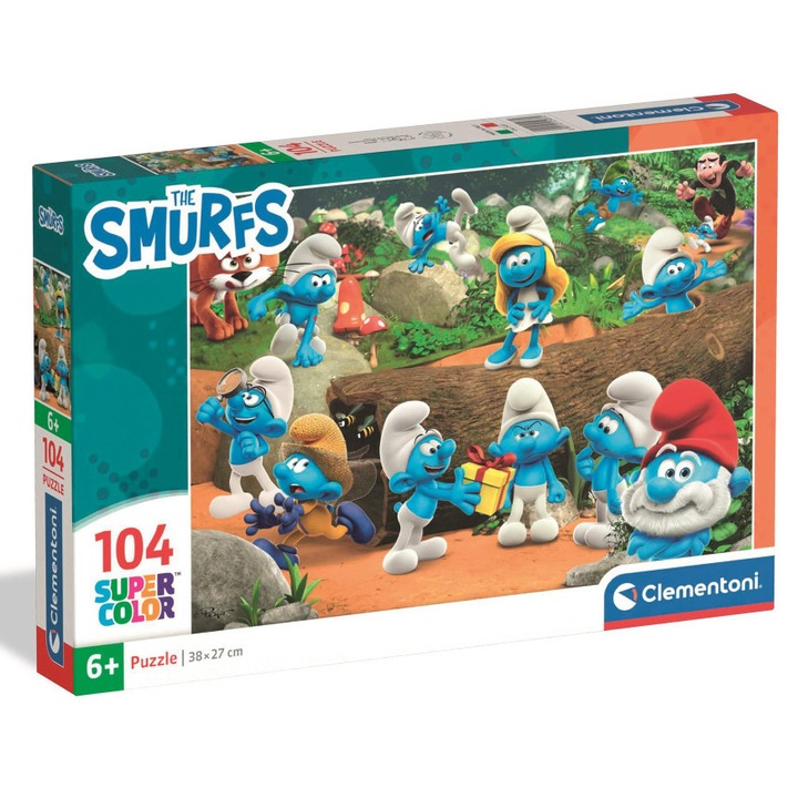 Hupikék törpikék Forest 104 db-os puzzle Clementoni