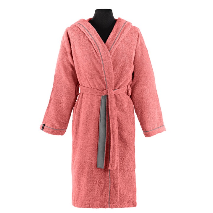 Halat de baie Casual Guy Laroche, 100% bumbac, mediu, mare, x-large, cu gluga si buzunare