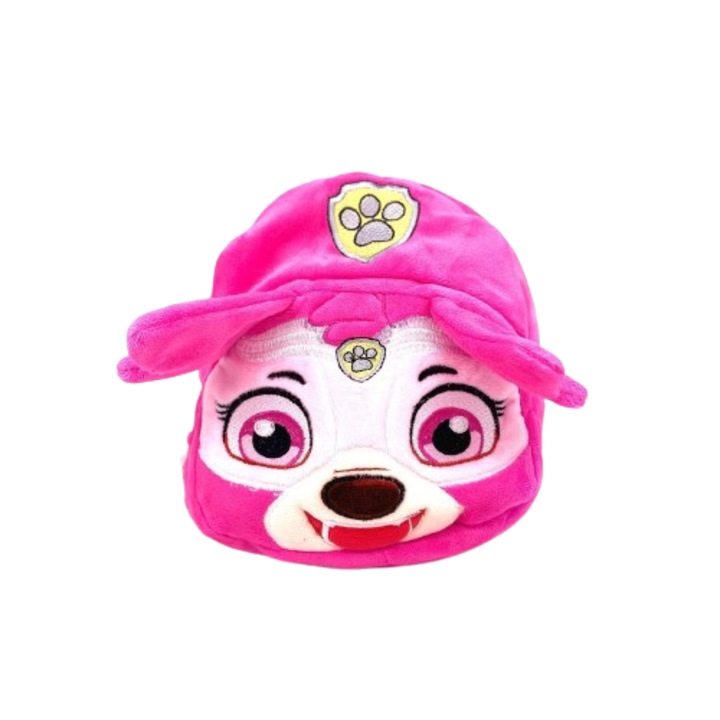 Jucarie Patrula Catelusilor, Tip Rucsac, Plus, Roz, 25x23x9 cm