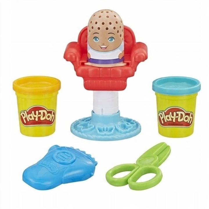 Set Play-Doh mini fryzjer, 2 tubki ciastolina 56g, accesorii, multicolor