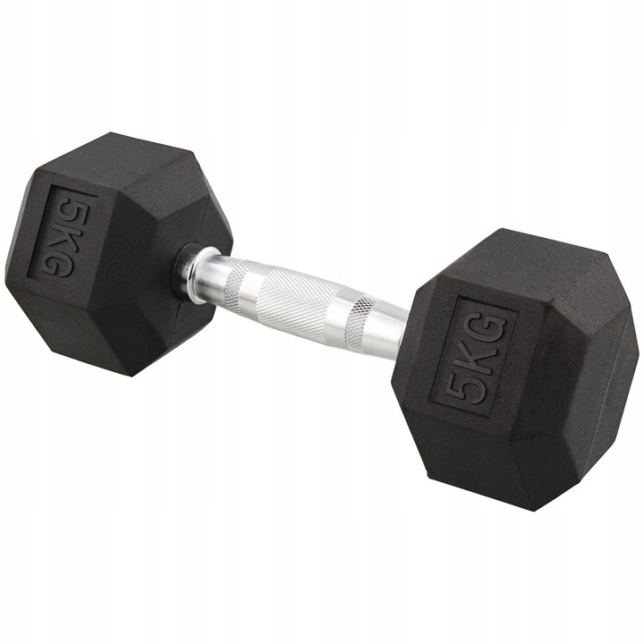 Hantel fixa 5 kg CARDSPLITTER, negru, 29x13cm