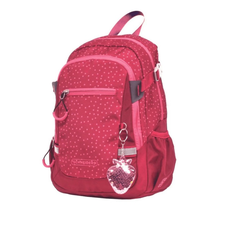 Rucsac pentru Clasa Pregatitoare Very Berry Rosu, Schneiders Kids, 25 x 35 x 12 cm, 11 L, rosu