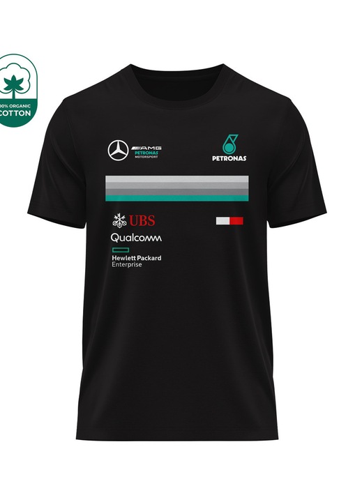 Férfi Mercedes AMG Petronas 35.39 póló, rövid ujjú, többszínű