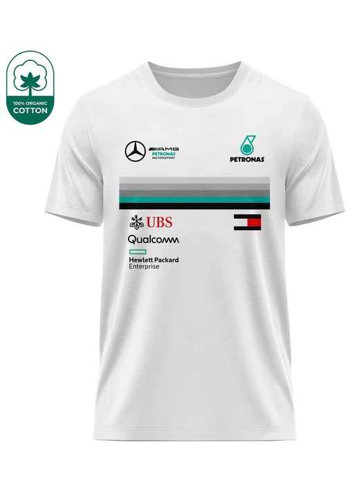 Mercedes AMG Petronas 35.40 férfi rövid ujjú póló, többszínű