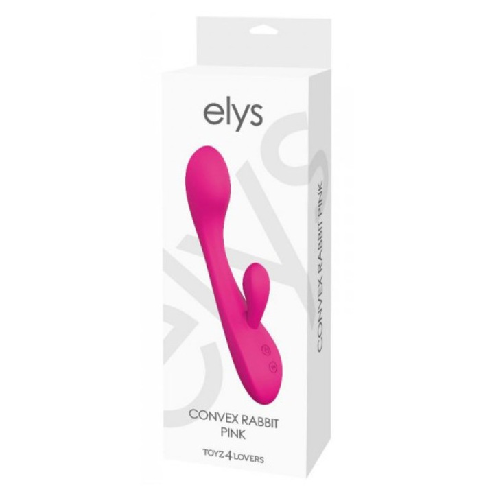 Elys Convex Rabbit vibrátor, 9 sebességes, rózsaszín, vízálló
