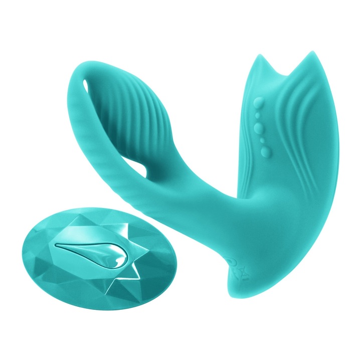 Bump N Grind dupla vibrátor, újdonságok, csikló- és G-pont stimuláció, fűtési funkció, 11,4x3,3x9,3cm