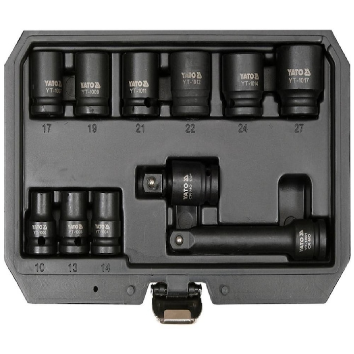 Комплект ударни вложки 1/2", 11 части