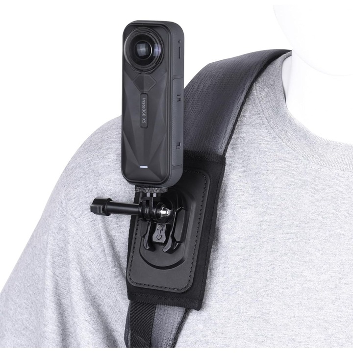 Противоплъзгаща се презрамка за раница за GoPro Hero 13/12/11/10/9/8 MAX, DJI OSMO Action 3/4/5 Pro, Insta360 X5/X4/X3/Ace Pro 2, AKASO – стойка за велосипед, туризъм, пътуване