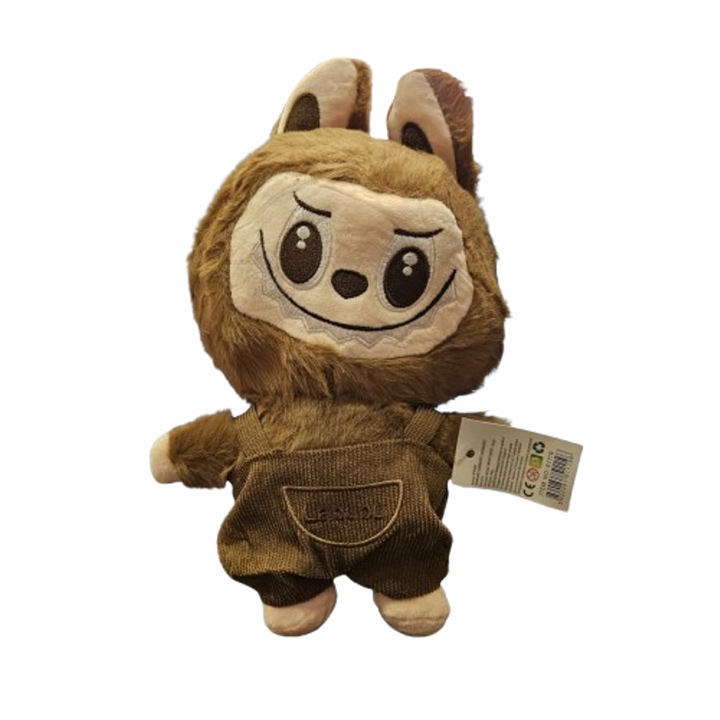 Играчка Labubu, Плюшено, Кафява/бежово, 26 см
