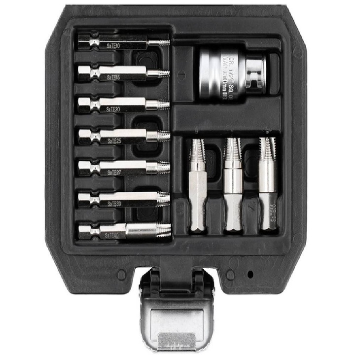 Set biti extractoare suruburi deteriorate, 11 piese