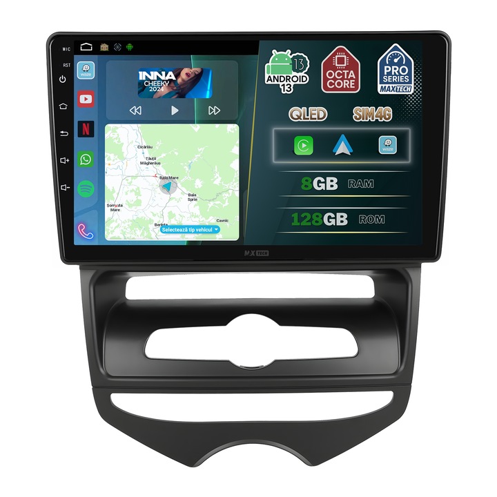 Navigatie Hyundai IX20 2010-2019 AC Manual dedicata, MaxTech® PRO SERIES, 8 GB Ram 128 GB Rom OctaCore, Carplay & Android auto, Ecran 9” HD Touch, SIM 4G, GPS, Wifi, Bluetooth, Radio, EQ, Waze