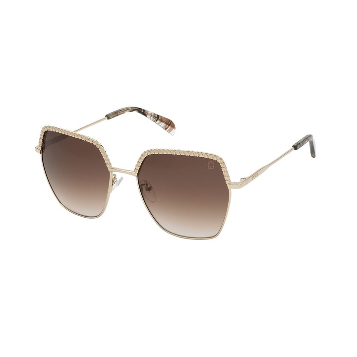 Ochelari de Soare Dama Tous STO455560300, Ø56 mm, UV400, Metal Roz Multicolor, Lentile Policarbonat, Cu Husa