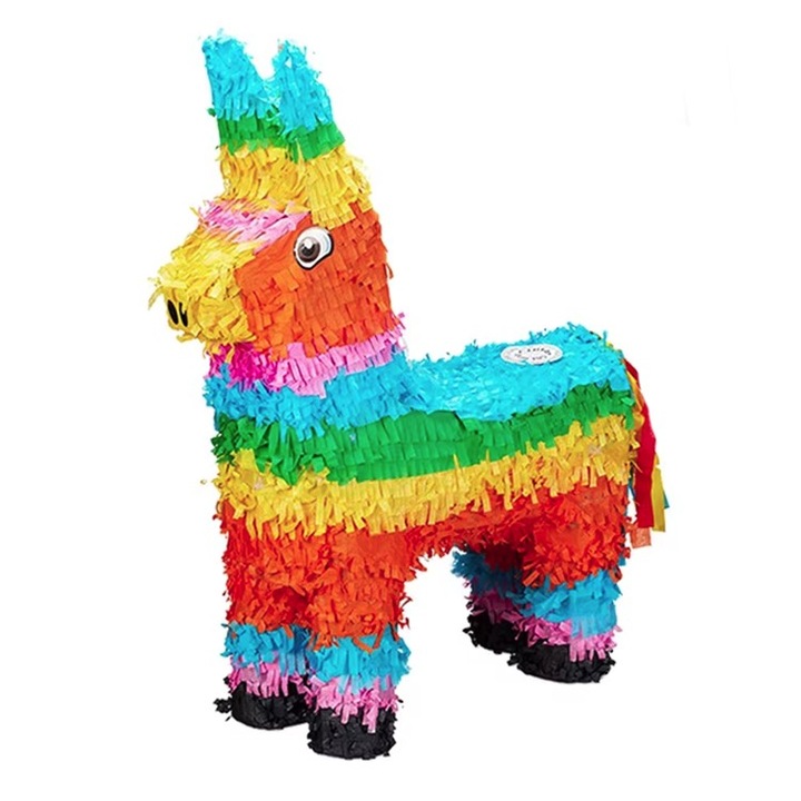 Pinata Magarus pentru Petrecere, Leski, Pinata din Hartie si Carton, Pinata pentru Copii, 50 x 35 x 10 cm, Multicolor