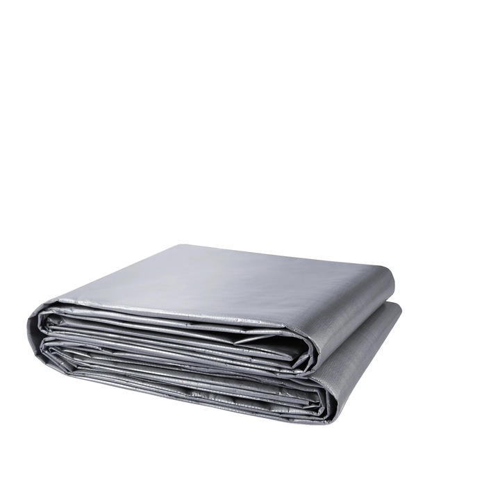 Покривало за открит павилион, 6x9 м, сребристо, водоустойчиво, за многократна употреба