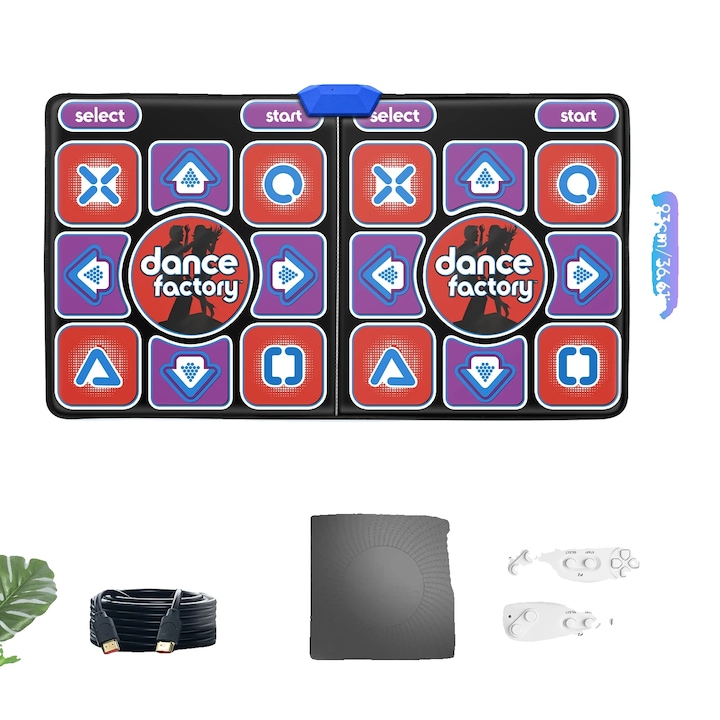 Covor de dans, senzori de miscare, design antiderapant, multicolor, dimensiuni standard