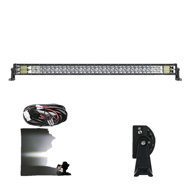 Proiector LED 42", dual row, iluminare puternica, rezistent la apa si praf, montare usoara