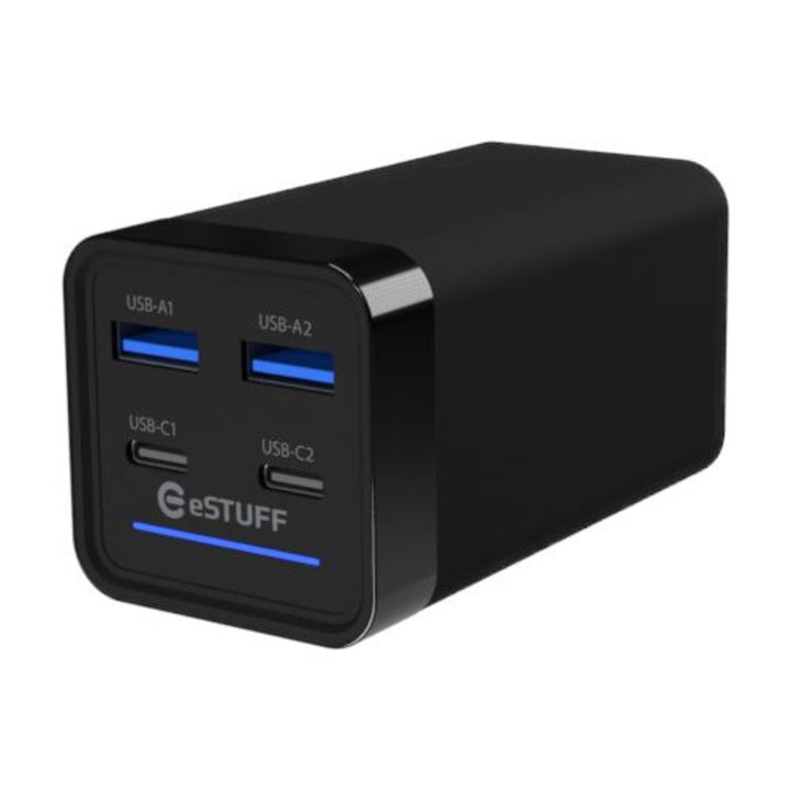 eSTUFF PD65W telefontöltő, 2x USB-C, 2x USB-A