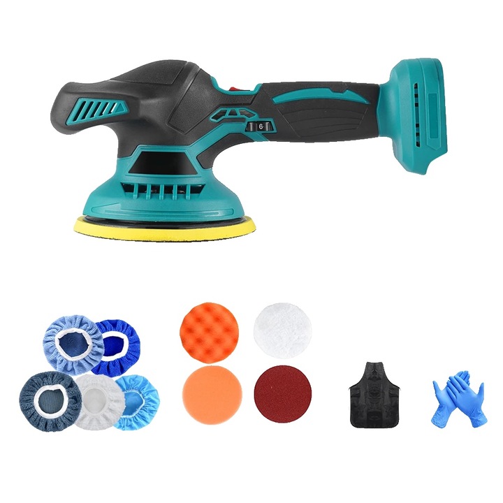 Безжична полираща машина, 6 скорости, 150 мм, ABS