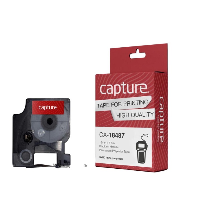 Banda adeziva Capture 19mm x 5,5m, negru metalic