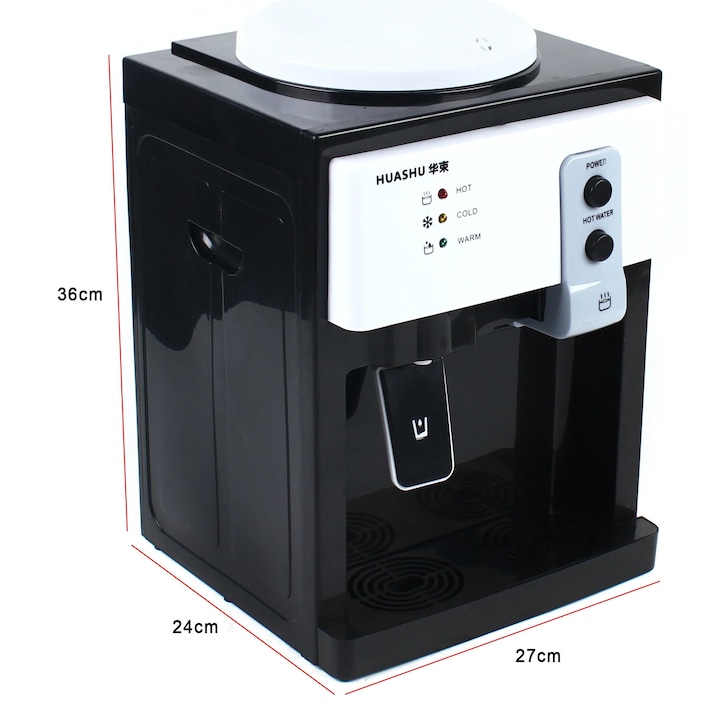 Dozator de Apa cu Control al Temperaturii in 3 Etape, Rezervor Inox 4.5-19 Litri, Incarcare Superiora, Apa Calda/Rece/Medie, Plug Tip US/EU Type1