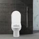 Scaun de toaleta bidet, sistem cu duze duale, design ergonomic, alb, 48x35x7.8cm