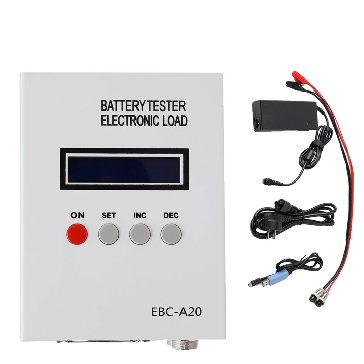 Tester de baterii, control software PC, functie de incarcare si descarcare, 85W putere maxima