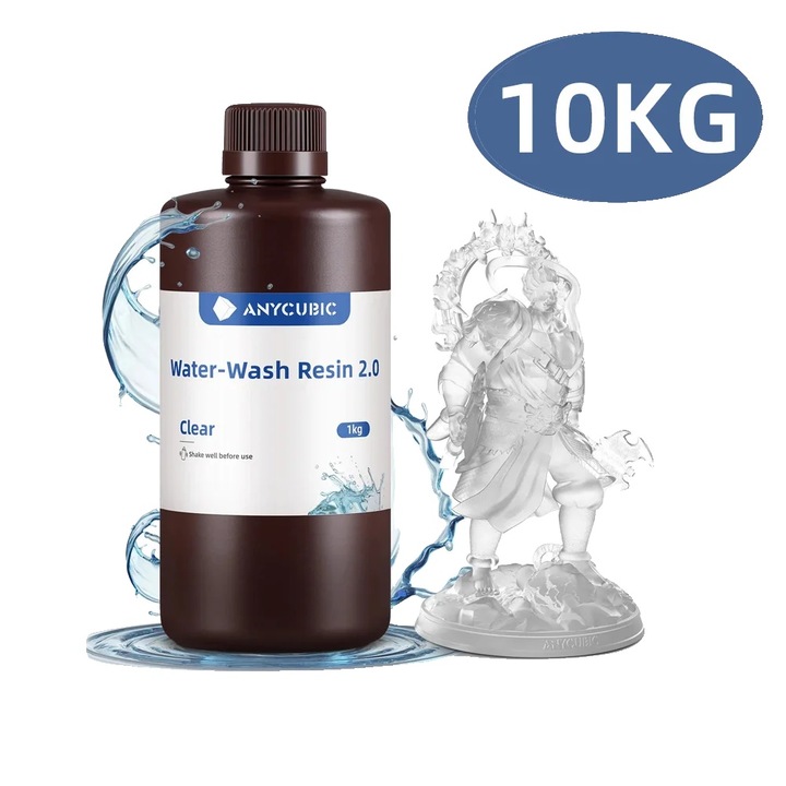 3D gyanta, átlátszó, 10 kg, enyhe szagú, alacsony viszkozitású