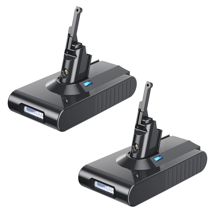 Set de 2 baterii Li-Ion 6500mAh pentru aspiratoare V8, 21.6V