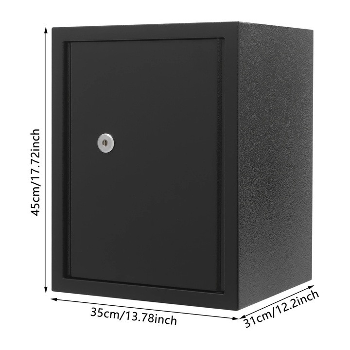 Caseta de siguranta 35L, otel, compartimentare ajustabila, montare pe perete sau podea