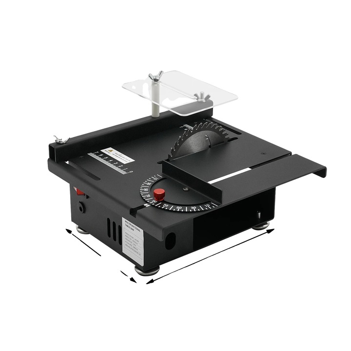 Fierastrau electric mini, motor puternic, unghi de taiere ajustabil, negru, 24x22x10cm