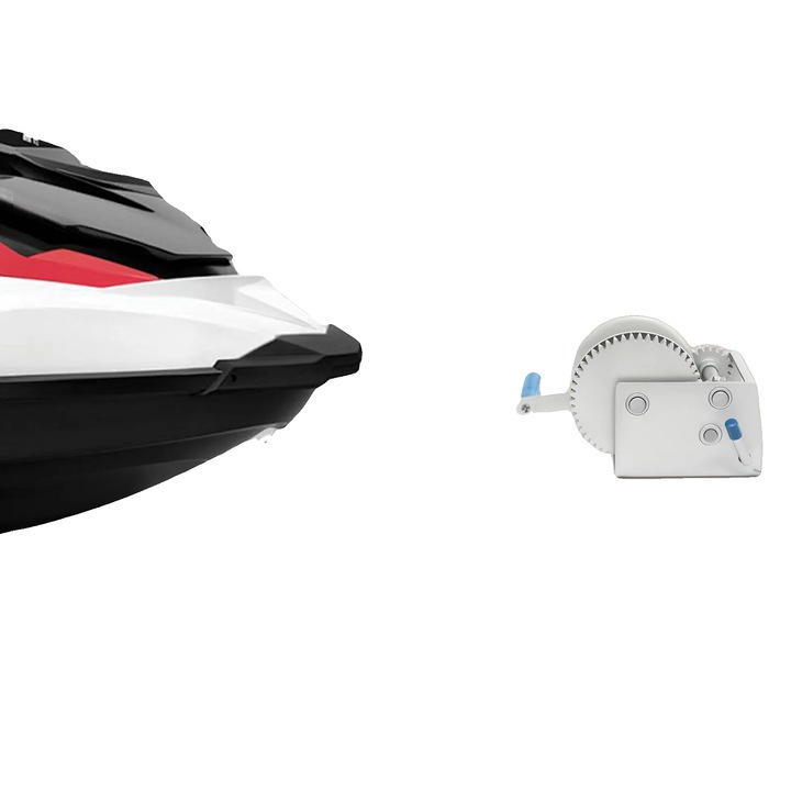 Winch manual, 2500 lbs capacitate, 3 rapoarte de transmisie, functie de blocare, 7m cablu, 24x20x16.5cm