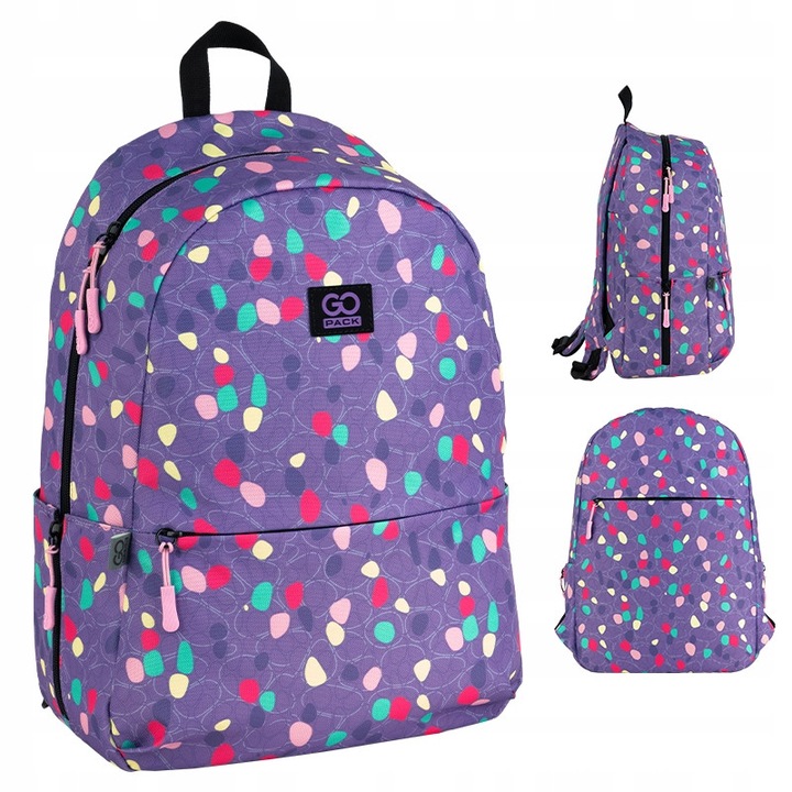 Rucsac scolar pentru fete, compartiment laptop, 41x28.5x13cm, violet, 15L, GoPack