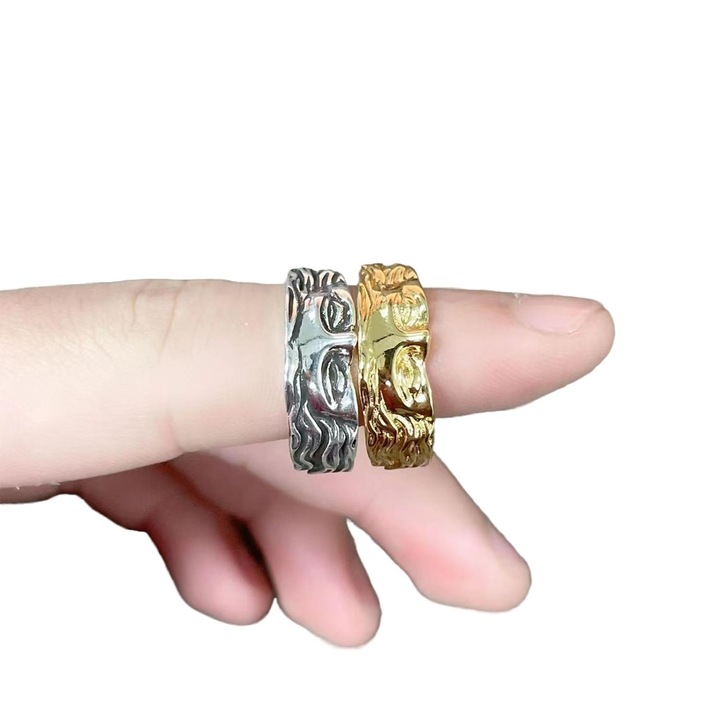 TREXORA 2 db-os uniszex gyűrű szett, fém, ezüst / arany, állítható