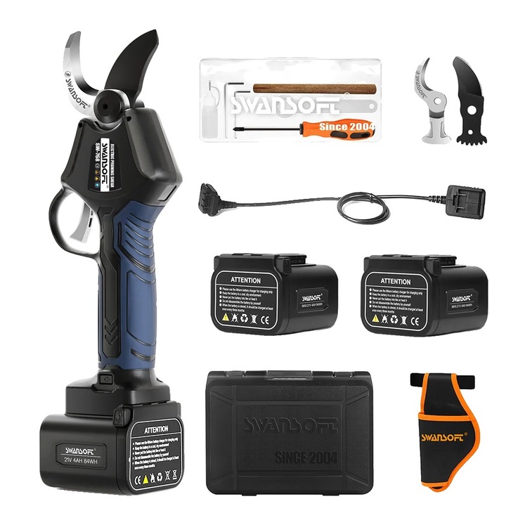 Foarfeci de gradinarit, SW-768, motor fara perii, design ergonomic, 2 baterii, 40mm, 1040g