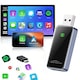 Adaptor Auto CarPlay/Android Auto AjieQaQ, Wireless, Plug&Play, Bluetooth 5.3, Reconectare Automata, iOs10+ Android 11+, 2.4GHz-5.8GHz, Dual-Core, Compatibil USB/USB-C, Pentru Masini cu Carplay/Android Auto de Fabrica, Modulator, USB-C INCLUS