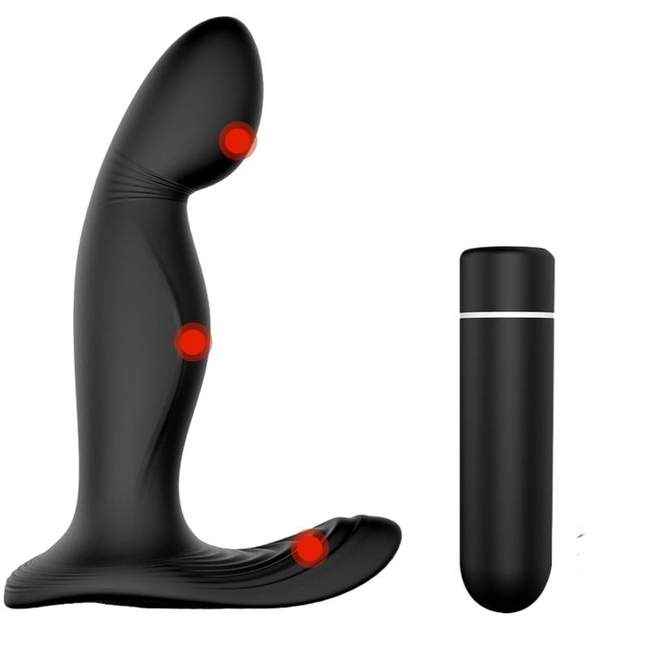 XINYIYING SHD-S113-2 fekete vibrátor, 9 rezgési mód, orvosi szilikon, vízálló